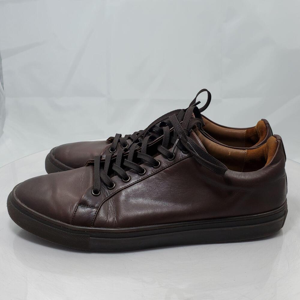 Thursday Everyday Sneaker Shoes Men 11/44 Brown Leather Low Top Handmade Logo